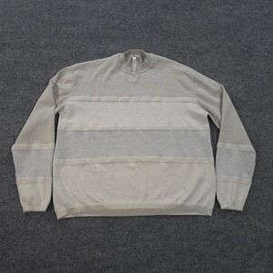 Kuhl Sweater Womens XL Beige Stripe Valencia Crewneck Knit Pullover Casual